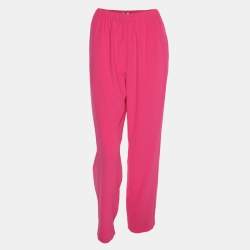 Pre Owned Kenzo Pink Crepe Trouser S