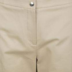 Pre Owned Kenzo Beige Cropped Trousers M
