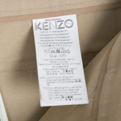 Pre Owned Kenzo Beige Cropped Trousers M