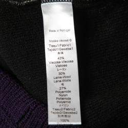 Pre Owned Kenzo Grey Monster Foil Print Multi Fabric Sweatshirt S