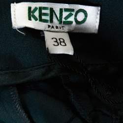 Pre Owned Kenzo Forest Green Crepe Tailored Pants M
