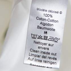 Pre Owned Kenzo White Cotton Dolphin Detail Sleeveless Shirt L