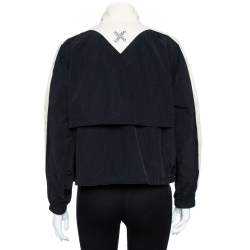 Pre Owned جاكيت كينزو سبورت "ويندبرياكر" قصير مزين مخطط أسود مقاس صغير جداً (اكس سمول)