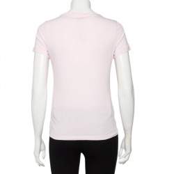 مملوكة مسبقًا Kenzo Light Pink Cotton Tiger Logo Printed T-Shirt XS