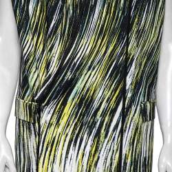 Kenzo Multicolor Printed Cotton Zip Detail Long Sleeveless Jacket S