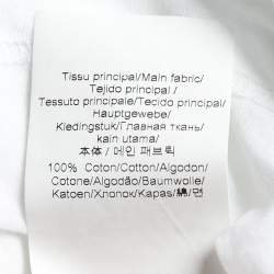Pre Owned Kenzo White Flocked Eye Cotton Knit T-Shirt S