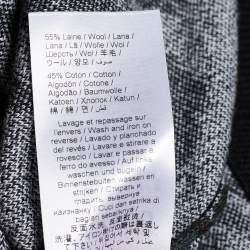 Pre Owned بلوفر كينزو قطن وصوف مطبوع نقشة الفهد رصاصي مقاس كبير جداً (اكس لارج)