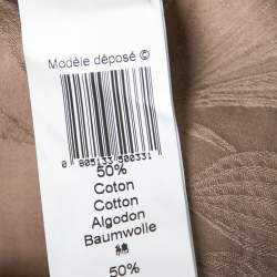 Pre Owned Kenzo Brown Cotton Floral Embroidered Sleeveless Jumpsuit M