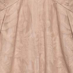 Pre Owned Kenzo Brown Cotton Floral Embroidered Sleeveless Jumpsuit M