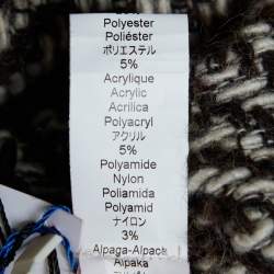 Pre Owned Kenzo Brown & Beige Checkered Wool Crop Cape M