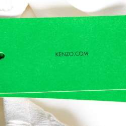 مملوكة مسبقًا Kenzo White Perforated Knit Fit & Flare Dress M