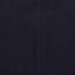 Pre Owned Kenzo Navy Blue Crepe Short Sleeves Maxi Dress M