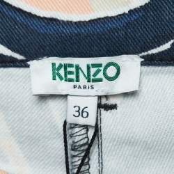 Kenzo Multicolor Printed Denim Skinny Jeans S Waist 29"