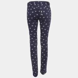 Kenzo Navy Blue Printed Denim Jeans M Waist 30"