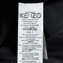 Kenzo Black Crepe V Neck Sleeveless Jumpsuit M