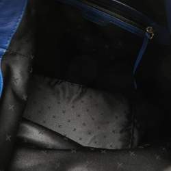 Pre Owned Kenzo Blue Leather Front Zip Bucket Bag