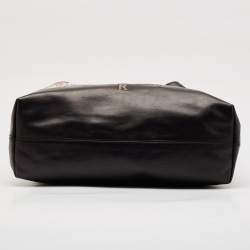Pre Owned Kenzo Black Leather Embroidered Tiger Tote