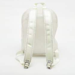 Pre Owned Kenzo White/Transparent Mesh Tiger Backpack