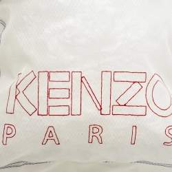 Pre Owned Kenzo White/Transparent Mesh Tiger Backpack