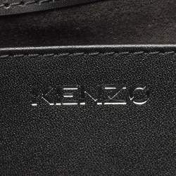 Pre Owned Kenzo Black Leather Small K Belt Bag