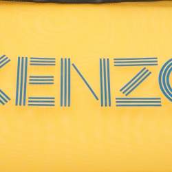مملوكة مسبقًا Kenzo Orange Mesh Nylon Logo Flat Zip Pouch