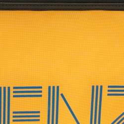مملوكة مسبقًا Kenzo Orange Mesh Nylon Logo Flat Zip Pouch