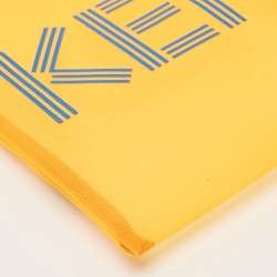 مملوكة مسبقًا Kenzo Orange Mesh Nylon Logo Flat Zip Pouch