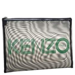 Kenzo Green/Black Mesh Clutch