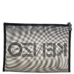 Kenzo Green/Black Mesh Clutch