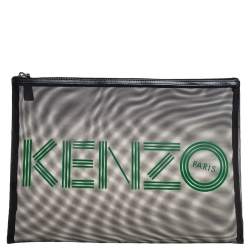 Kenzo Green/Black Mesh Clutch