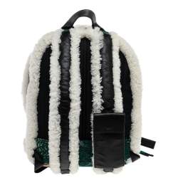 Pre Owned Kenzo Green Jungle Print Jacquard Memento Backpack
