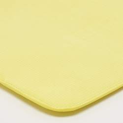 Pre Owned Kenzo Yellow Vinyl Tiger Motif Slim Clutch