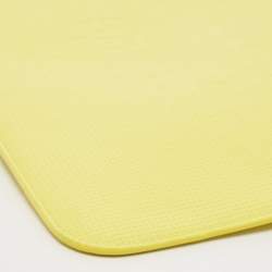 Pre Owned Kenzo Yellow Vinyl Tiger Motif Slim Clutch