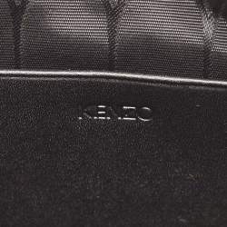 Pre Owned Kenzo Yellow Vinyl Tiger Motif Slim Clutch