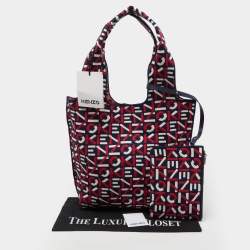 Kenzo Multicolor Signature Canvas Shoulder Bag
