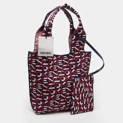 Kenzo Multicolor Signature Canvas Shoulder Bag