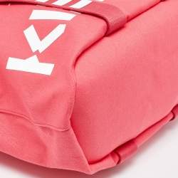 Kenzo Pink Canvas Logo Shopper Tote
