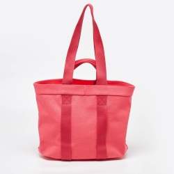 Kenzo Pink Canvas Logo Shopper Tote