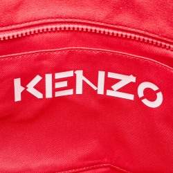 Kenzo Pink Canvas Logo Shopper Tote