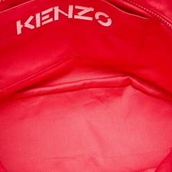 Kenzo Pink Canvas Logo Shopper Tote