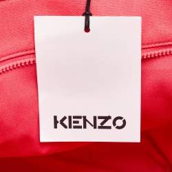 Kenzo Pink Canvas Logo Shopper Tote