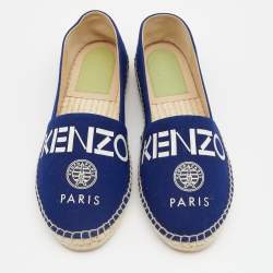 Kenzo Blue Canvas Espadrilles Size 39