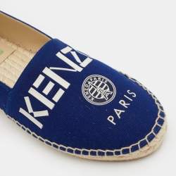 Kenzo Blue Canvas Espadrilles Size 39