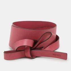 Kenzo Pink Leather Waist Belt M