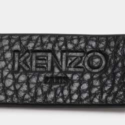 Kenzo Black/Navy Blue Leather Waist Belt 