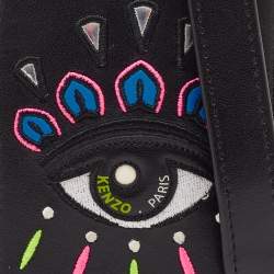 مملوكة مسبقًا Kenzo Black Leather Eye Crossbody Phone Case