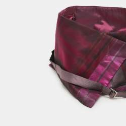 Kenzo Purple Strip Satin Wrap Belt L