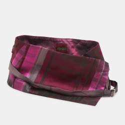Kenzo Purple Strip Satin Wrap Belt L