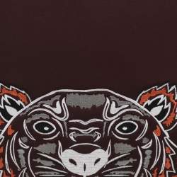 Kenzo Burgundy Neoprene Tiger Embroidered Laptop Case 