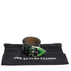 Kenzo Multicolor Watersnake Triangle Buckle Belt M